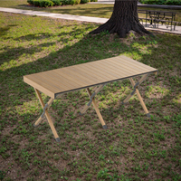 Großhandel MC Marke Moderner Stil Massivholz Klappbarer Stuhl-Tisch-Set Metallrahmen für Outdoor-Möbel Camping-Nutzung Modell JY124