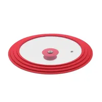 Couvercles universels en verre trempé et silicone (qualité alimentaire) de 18-20-22 cm, remplacement OEM, résistants à la chaleur, en gros