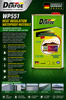 Revêtement imperméable isolant thermique WP551, nano anti-rayonnement, pour toitures, murs extérieurs et intérieurs, réduction de la température intérieure des bâtiments