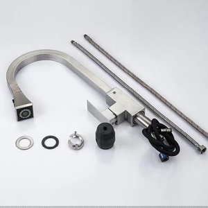 Robinet de <span class=keywords><strong>cuisine</strong></span> de luxe en acier inoxydable 304 <span class=keywords><strong>noir</strong></span> mat à poignée unique avec douchette extractible et flexible pour évier de <span class=keywords><strong>cuisine</strong></span> - Product Image 6