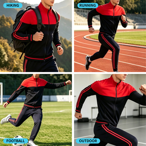 Maillot de football pour homme en polyester à manches longues, demi-zip, col montant, anti-humidité, respirant, coupe ajustée, pour toutes les saisons - Product Image 6