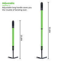 Fournitures de pelouse et de jardin de patio 5 pièces ensemble d'outils de jardin à poignée télescopique en acier avec poignée souple