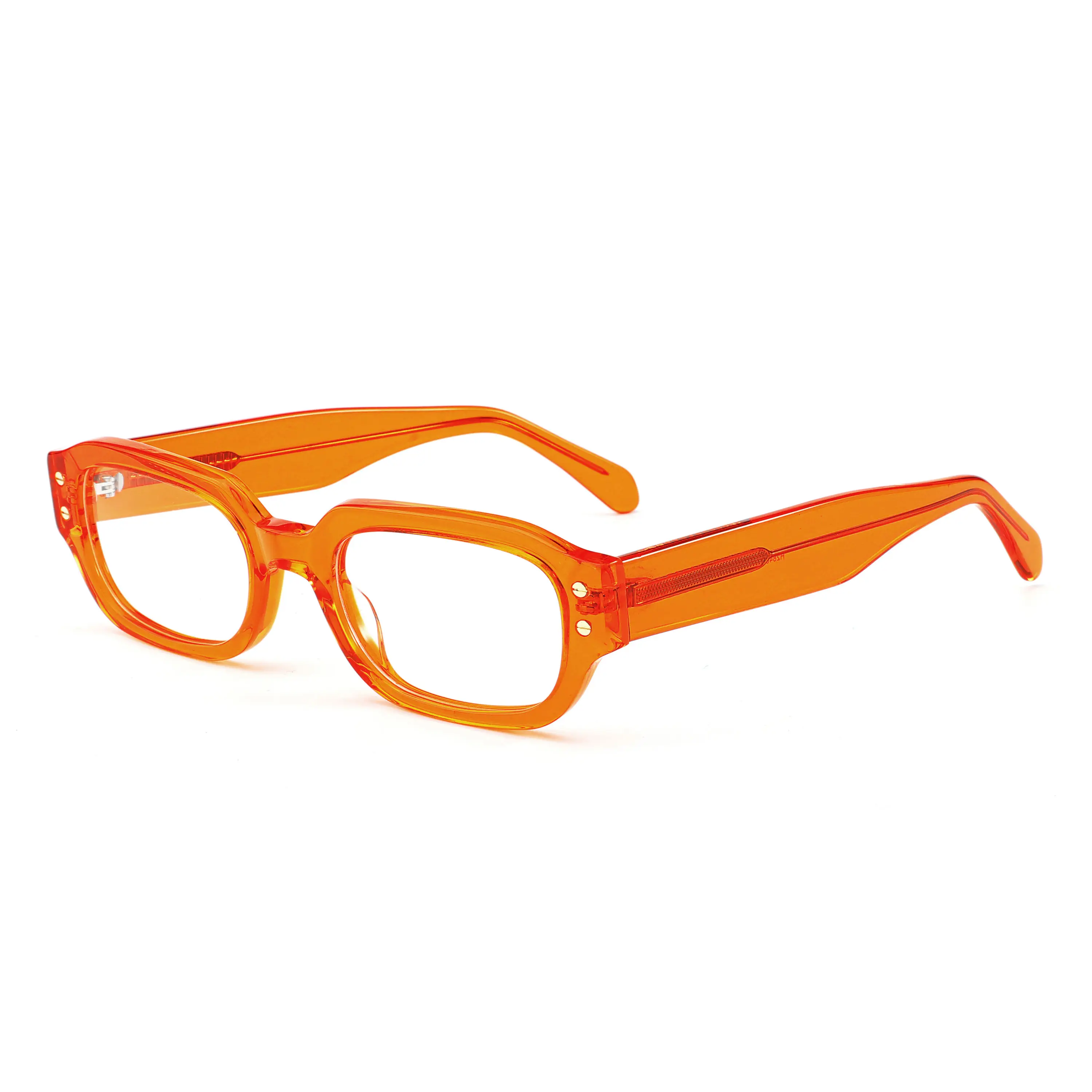 Kacamata bingkai persegi bening cahaya biru antik mode Retro mewah kacamata optik tebal beragam kualitas tinggi bingkai kacamata asetat