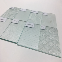 Vidrio estampado decorativo de primera calidad Texturas geométricas florales Tamaños personalizados Espesor para diseño de interiores