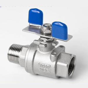 Manija de bola ovalada de dos piezas de acero inoxidable 316 para uso industrial, rosca hembra NPT 2205 2507 de 3/4" 1" 2", 1000psi 2000psi - Product Image 2