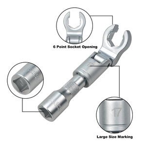 ชุดประแจขันน็อตหัวโค้งงอ<span class=keywords><strong>8</strong></span>ชิ้น3/<span class=keywords><strong>8</strong></span>และ<span class=keywords><strong>1</strong></span>/2นิ้วสีเงิน12ถึง19มม. - Product Image 5