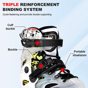 Patins à roulettes en ligne pour enfants de haute qualité, débutants en slalom, avec semelle intermédiaire en EVA, roulements ABEC7, <span class=keywords><strong>4</strong></span> <span class=keywords><strong>roues</strong></span> - Product Image 4