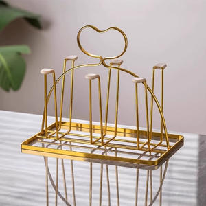 Soporte minimalista para tazas, estante de almacenamiento de diseño cuadrado, estante de secado rápido para sala de estar, organizador de tazas de té y vasos - Product Image 5