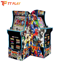 Machine de jeu d'arcade premium à monnayeur, verticale, avec 3000 jeux en 1, machine de combat rétro avec cabinet en bois