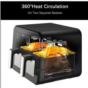 Offre Spéciale Friteuse à air double avec panier double Friteuse à air profond de 8L à deux zones et <span class=keywords><strong>2</strong></span> paniers Friteuse électrique - Product Image 2