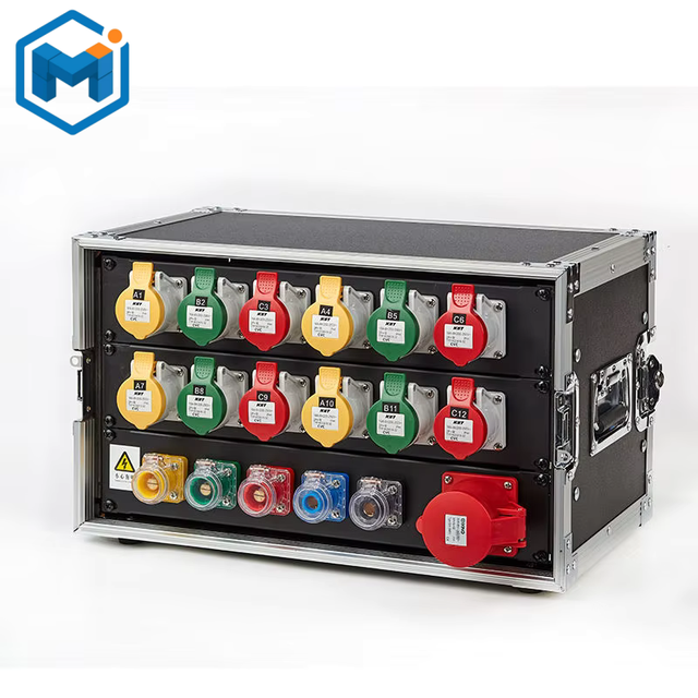 DMJX-015 Customizable Waterproof 3-Phase 63A Stage Power Distribution System LED Lighting Support 380V AC Aluminium Alloy