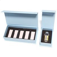 Boîte en carton et étiquette personnalisées pour 5 flacons de 3 ml, impression sur mesure BL-004, étiquettes holographiques pour flacons en verre de 3 ml