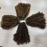 Extensions de cheveux humains vietnamiens bruts de haute qualité, alignés sur les cuticules, super double drawn, bouclés style pixie