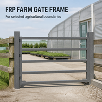Profil de cadre de portail agricole en PRV avec service de découpe pour installations agricoles, serres et séparateurs de terrains extérieurs