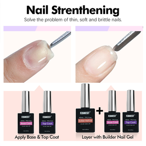 Kit de construction d'ongles en gel de base sans TPO FZANEST pour les professionnels, ensemble complet, ensemble d'ongles à presser, ensemble d'ongles prothétiques bon marché, design 3D - Product Image 4
