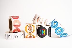 Biểu tượng tùy chỉnh keo mạnh mẽ không thấm nước tổng hợp giấy tự dính nhãn dán nhãn cho PE kẹo Jar - Product Image 3