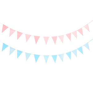 13*18 cm Bronze Paper Pennant <strong>Flag</strong> Wave Birthday Banner Set Party Event Atmosphere Decoration Supplies Wholesale - Product Image 5