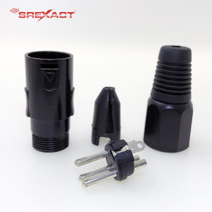 ขั้วต่อ XLR 3ไพน์ที่มีรายชื่อทองเหลืองตัวเรือนโลหะผสมสังกะสีให้คะแนนปัจจุบัน15A - Product Image 3