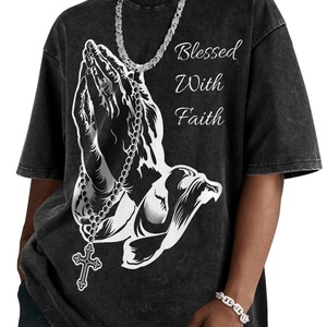 T-shirts en tricot à col rond pour hommes, imprimés de motifs rétro, style streetwear, coupe classique, respirants, hauts d'été avec des designs tendance - Product Image 5