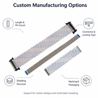 Câble plat FFC FPC personnalisé avec connecteur IDC, câble plat flexible pour équipement électronique OEM ODM