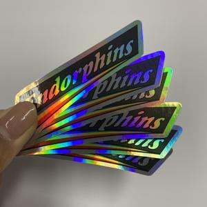 Su geçirmez vinil holografik etiket baskı özel Logo yapıştırıcı lazer gökkuşağı dekorasyon etiket Hologram kalıp kesim Sticker - Product Image 4