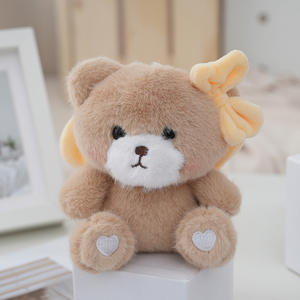 Usine mode ours mignon porte-clés doux peluche jouets ours en peluche avec nœud papillon aile mariage ours en peluche porte-clés en peluche - Product Image 5