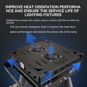 Faro <span class=keywords><strong>da</strong></span> cantiere a LED <span class=keywords><strong>da</strong></span> 1000W ad alta potenza, modello DS-XXTD, IP66, per gru a torre, ideale per cantieri stradali ed edili all'aperto - Product Image 3