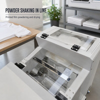 Printer DTF Yinstar 300mm Dual Head Otomatis Penuh dengan Lima Warna Tinta Pigmen dan Penggoyang Bubuk Film Transfer PET