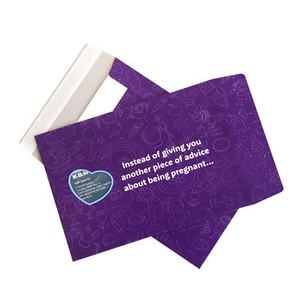Durable non pliable Rigide violet <span class=keywords><strong>a4</strong></span> Carton Papier Document Enveloppe avec Coeur en forme de fenêtre ouverte - Product Image 3