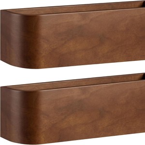 Estante de madera para revistas montado en la pared, estante de almacenamiento para oficina, hogar, organizador decorativo, diseño duradero de una sola capa - Product Image 4