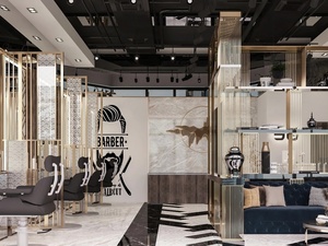 Diseño Interior Moderno para Salón de Belleza: Estaciones de Barbería Personalizadas para Hombres y Mostradores de Exhibición para Salón - Product Image 5