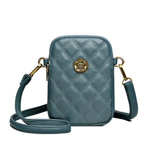 Women's Retro Mini Bag Fashionable Leather Crossbody Shoulder Strap with Zipper Closure <strong>Handy</strong> Cell Phone <strong>Holder</strong> - Product Image 2