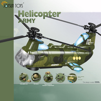 2024 Simulation électrique avion de Transport militaire Friction lumière musique jouet en plastique pour enfants certifié EN71