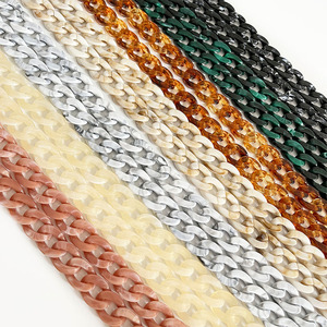 RW Chunky <span class=keywords><strong>Tortoiseshell</strong></span> Acrylic liên kết chuỗi cho ví điện thoại di động quyến rũ Vòng Cổ Dây đeo nhựa túi nhựa chuỗi phụ kiện - Product Image 5