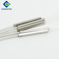 Splitter PLC Serat Optik 1X2 / 1X4 / 1X8 / 1X16 / 1X32 Tanpa Konektor 1310/1490/1550nm Tabung Baja Mini PLC