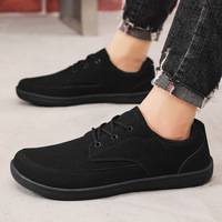 Nouvelles chaussures décontractées pour hommes à bout large et de grande taille pour l'automne et l'hiver, surface en cuir, chaussures pieds nus, vente en gros à bas prix