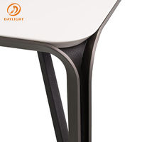 Ensemble table à manger ronde de luxe 12 places en marbre design en métal