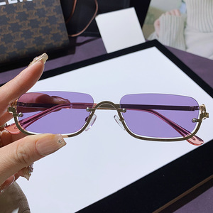 European American Style Low Rim <b>Square</b> <b>Sunglasses</b> UV400 Unisex Sun Protection PC <b>Frame</b> Type 3 Sunshades - Product Image 2