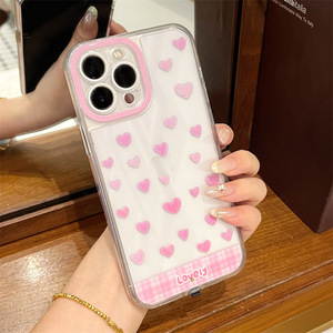 Nouvelle <span class=keywords><strong>coque</strong></span> de téléphone rose à écran intégral avec cœurs pour <span class=keywords><strong>iPhone</strong></span> 17 16 15 Pro Max, avec fonction d'<span class=keywords><strong>induction</strong></span> vocale et flash d'appel entrant - Product Image 2