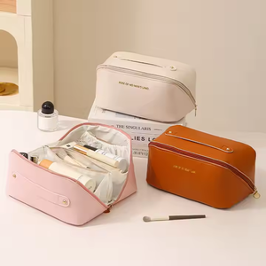 HANFEIZI OEM/ODM Usine Logo Personnalisé Femmes en Cuir PU <span class=keywords><strong>Voyage</strong></span> Trousse de Maquillage Étanche Portable Trousse à Cosmétiques pour Dame - Product Image 2