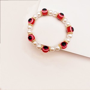 Turkish Evil Eye Pearl Beaded <b>Bracelet</b> Mixed Color Women's Jewelry Gift Bohemian Style - Product Image 3
