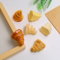 50 pièces/ensemble Cabochons en résine mignons en forme de gâteaux et pains, embellissements pour scrapbooking DIY, mini décorations de sucreries, accessoires de bijoux, décorations de téléphone