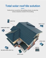 Système de tuiles solaires photovoltaïques SANGSolar 30W CIGS monocristallines en silicium double vitrage tout noir BIPV pour la production d'énergie