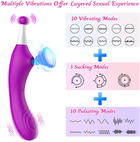 Neuer Bestseller 3-in-1 Hochfrequenz-Nippel-Klitoris-Sauger Mehrfach-G-Punkt-Stab-Stimulator Vibrator Pinpiont-Stimulator
