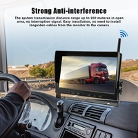 Sistema de Cámara de Visión Trasera Inalámbrica 1080P para Autobús, Camión, Coche, con Monitor IPS de 10 Pulgadas, Kit de Grabación DVR