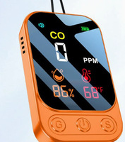 Detector portátil de monóxido de carbono, detector tres en uno de temperatura, humedad y monóxido de carbono para acampar al aire libre