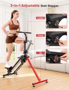 Nueva máquina de esquí escaladora <span class=keywords><strong>2</strong></span> en 1 ajustable 3 niveles escalera paso a paso para entrenamiento en casa con soporte para teléfono - Product Image 2