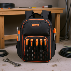 Mochila Portaherramientas Vevor con 49 Bolsillos, Resistente a Desgarros, para Electricistas, con Correas Ajustables y Cierre de Cremallera - Product Image 2