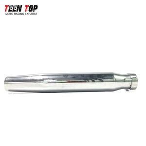<span class=keywords><strong>Silencieux</strong></span> d'échappement universel de moto Chrome Niveau 8 <span class=keywords><strong>Silencieux</strong></span> rétro pour <span class=keywords><strong>Harley</strong></span> <span class=keywords><strong>Davidson</strong></span> Cafe Racer <span class=keywords><strong>Silencieux</strong></span> - Product Image 3