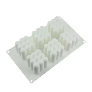 3D Heart Candle Mold Heart Scented Candle Silicone Mold Heart Rubik Cube  Mold Mousse Cake Mold -  Norway